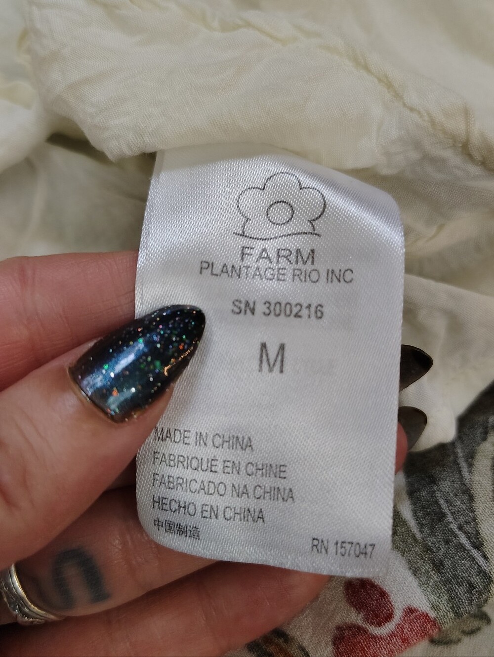 FARM RIO Macaw Midi Dress Sz Medium Resort Vacation Colorful Blue Bird Print - Picture 10 of 13